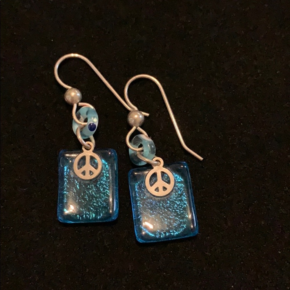 Artisan Blue Glass Earrings